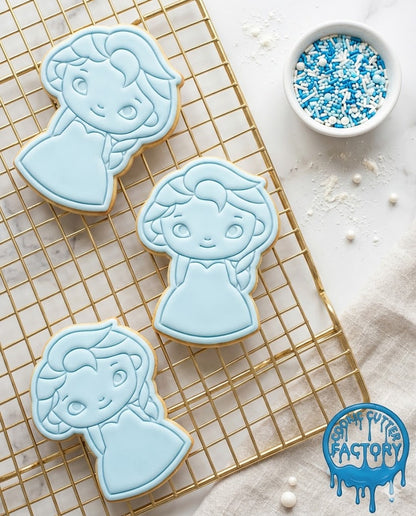Princess Elsa Inspired Cookie Cutter and Embosser | Frozen Snow Queen Birthday Party Tool
