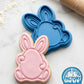 Bunny Holding Easter Egg Cookie Cutter and Embosser | Spring Holiday Baking Tool