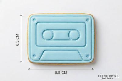 Retro Cassette Tape Cookie Cutter and Embosser Stamp | 80s 90s Music, Vintage Mixtape
