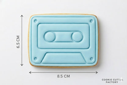 Retro Cassette Tape Cookie Cutter and Embosser Stamp | 80s 90s Music, Vintage Mixtape