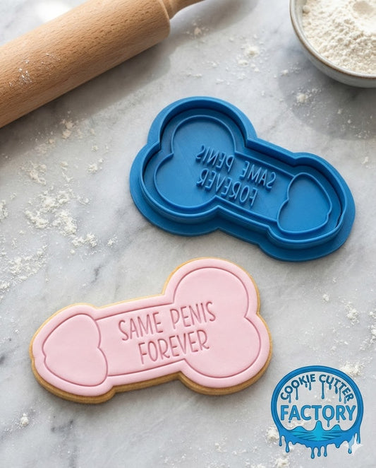 Same Penis Forever Funny Penis Cookie Cutter Set – Bachelorette & Adult Party Baking Tool