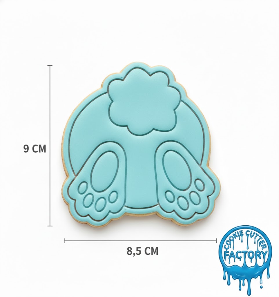 Bunny Butt Cookie Cutter and Embosser | Easter & Spring Animal Baking Tool