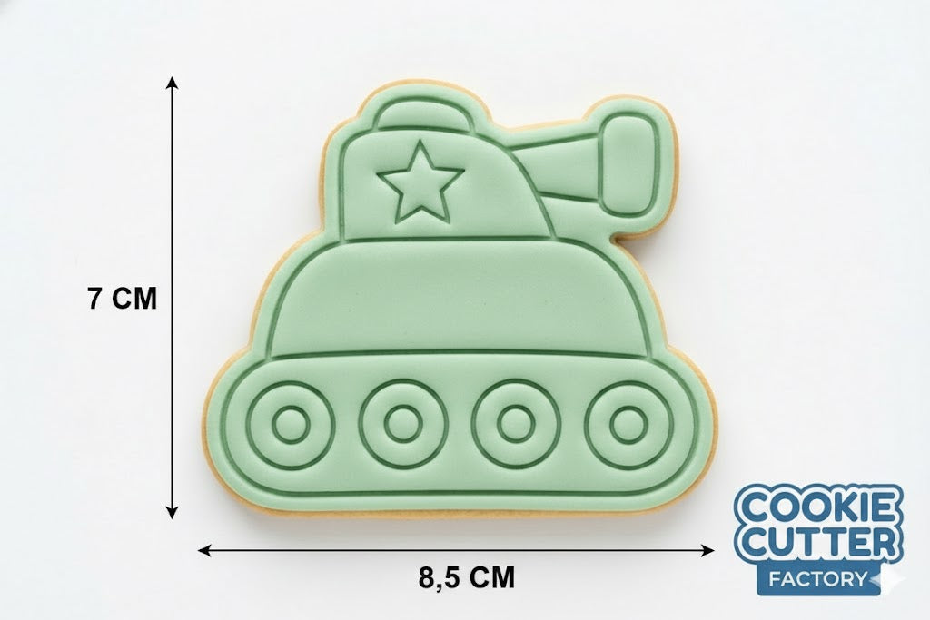 Military Tank Cookie Cutter and Embosser Set – Army Series