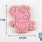 Playful Little Brother Pig Cookie Cutter and Embosser Set – Cartoon Family Baking Tool