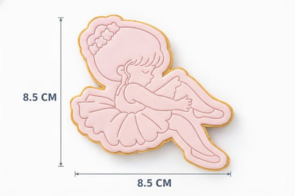 Ballerina Girl Cookie Cutter and Embosser Set – Ballet Dance Party Baking Tool