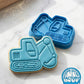 Excavator Construction Truck Cookie Cutter and Embosser Stamp | Digger Vehicle, Builder Party
