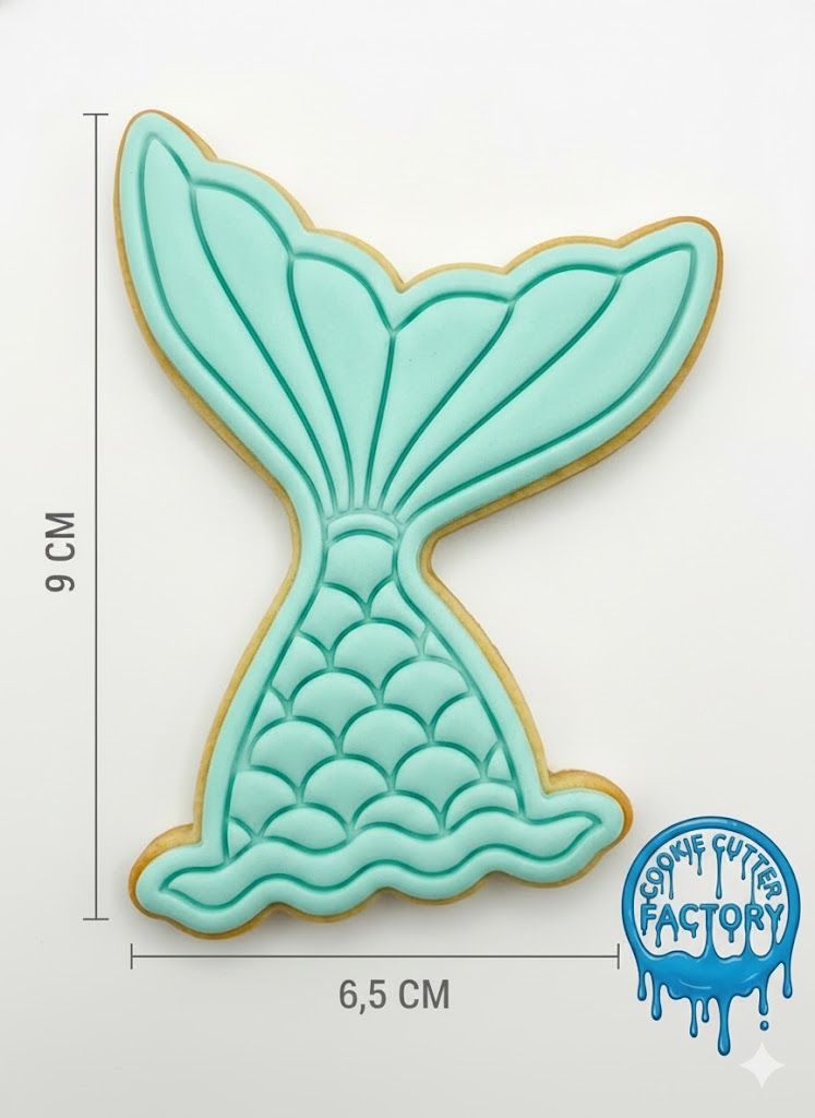 Mermaid Tail Cookie Cutter and Embosser Stamp | Under the Sea Theme, Ocean Party