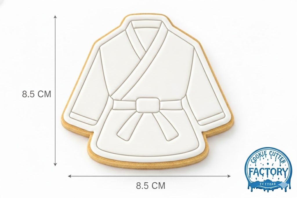 Martial Arts Gi Uniform Cookie Cutter and Embosser | Karate Judo Taekwondo Party Tool