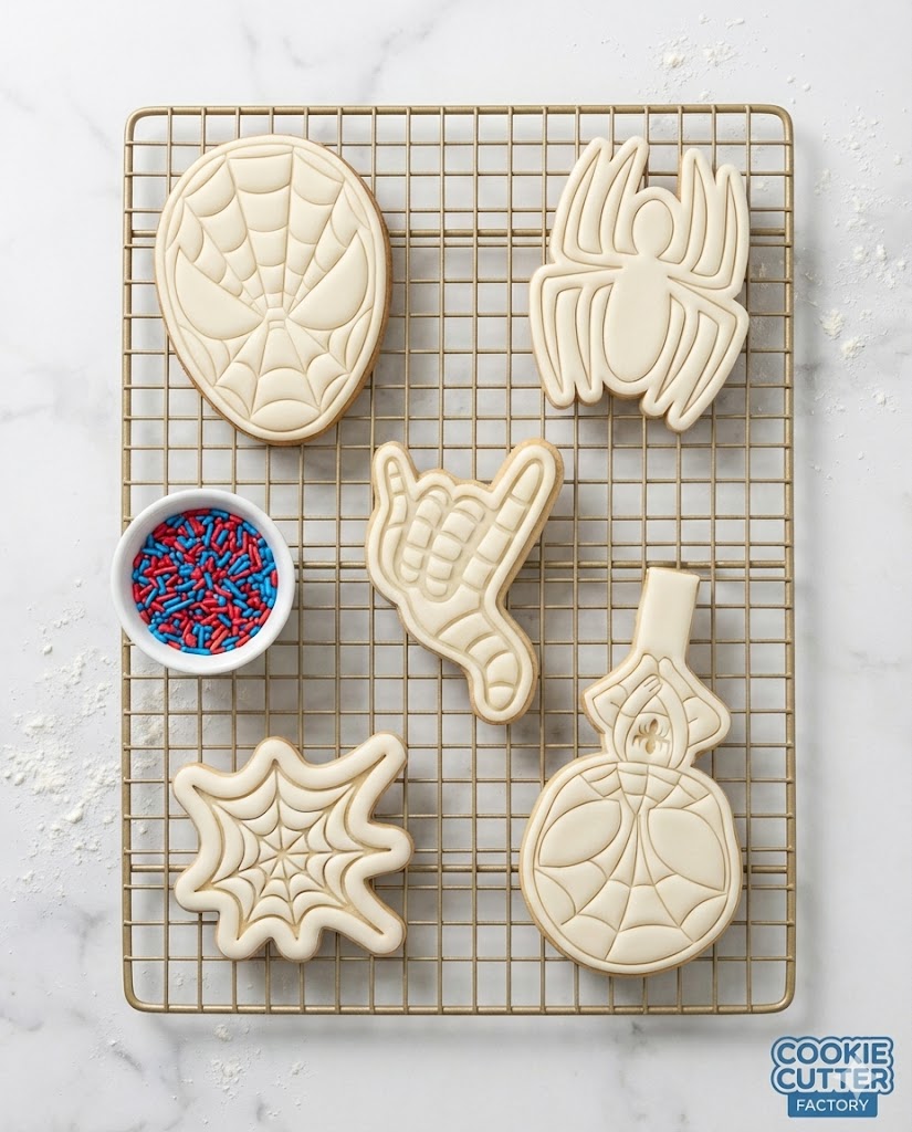 Spidey Style Web-Slinger Cookie Cutter and Embosser Set (Set of 5)