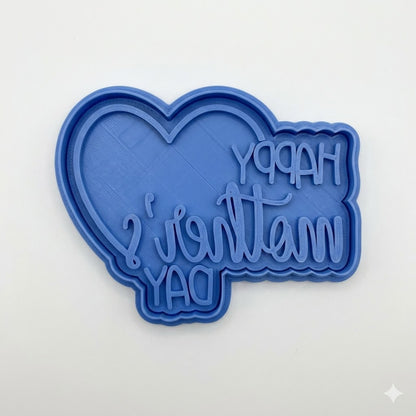 Happy Mother's Day Heart Cookie Cutter and Embosser Stamp Set