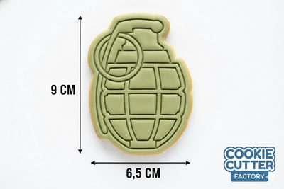 Hand Grenade Cookie Cutter and Embosser Set – Military Series