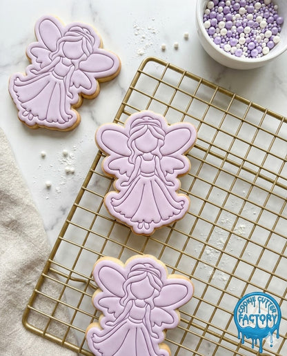 Fairy Princess Cookie Cutter and Embosser | Magical Birthday Party Baking Tool