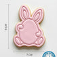 Bunny Holding Easter Egg Cookie Cutter and Embosser | Spring Holiday Baking Tool