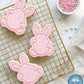 Bunny Holding Easter Egg Cookie Cutter and Embosser | Spring Holiday Baking Tool