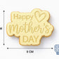 Happy Mother's Day Heart Cookie Cutter and Embosser Set – Motherhood Celebration Baking Tool