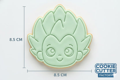 Super Saiyan Style Anime Character Cookie Cutter and Embosser Set – Dragon Ball Z Theme Baking Tool