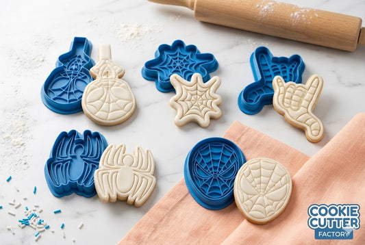 Spidey Style Web-Slinger Cookie Cutter and Embosser Set (Set of 5)