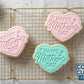 Happy Mother's Day Floral Heart Cookie Cutter and Embosser Stamp Set