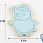 Jolly Pig Father Cookie Cutter and Embosser Set – Cartoon Family Baking Tool