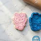 Cute Flower Kitty Cookie Cutter and Embosser Stamp | Waving Cartoon Cat, Japanese Anime Style