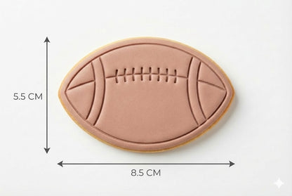 Football Cookie Cutter and Embosser Stamp | Super Bowl Party, Sports Team Snack, Rugby Ball