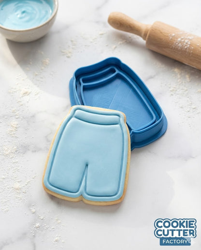 Basketball Shorts Cookie Cutter and Embosser Stamp - Sports Apparel Baking Set