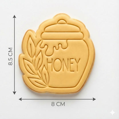 Honey Pot Cookie Cutter and Embosser Stamp | Bee Theme, Kitchen Jar