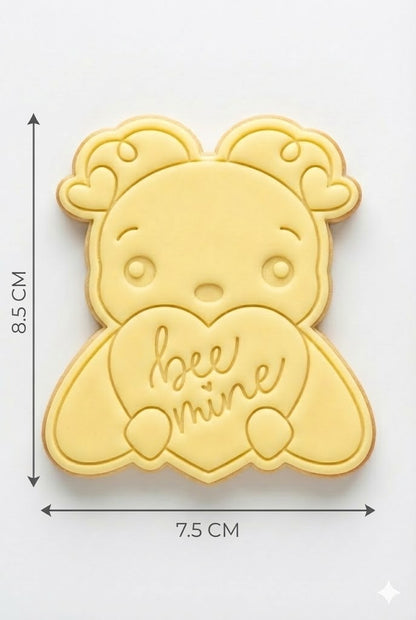 Bee Mine Cookie Cutter and Embosser Stamp | Valentine's Day, Cute Insect, Love Heart