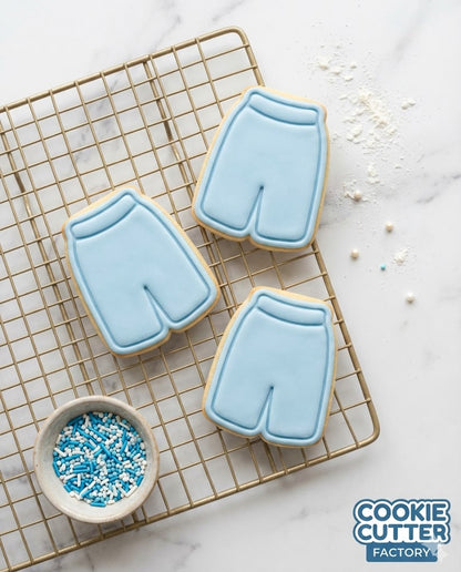 Basketball Shorts Cookie Cutter and Embosser Stamp - Sports Apparel Baking Set