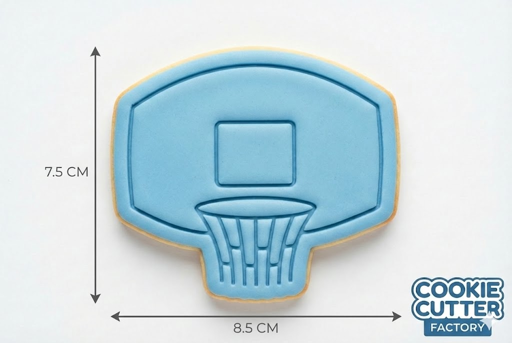 Basketball Sports Cookie Cutter and Embosser Set – 5 Piece Set for Birthdays & Team Snacks