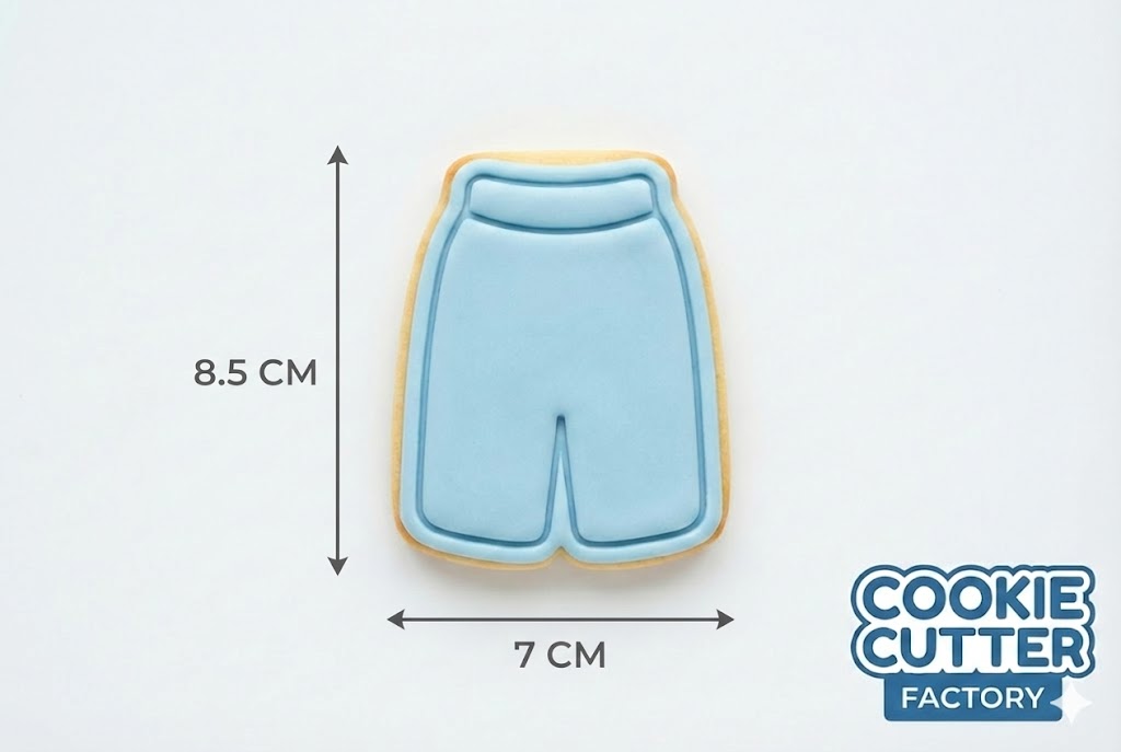 Basketball Shorts Cookie Cutter and Embosser Stamp - Sports Apparel Baking Set