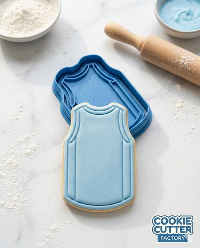 Basketball Jersey Cookie Cutter and Embosser Stamp - Sports Uniform Baking Set
