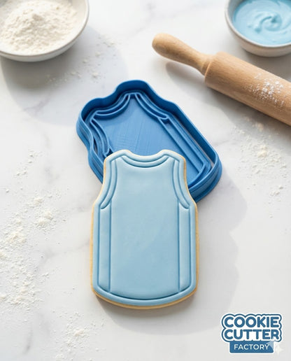 Basketball Jersey Cookie Cutter and Embosser Stamp - Sports Uniform Baking Set