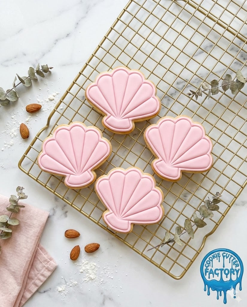 Cute Seashell Cookie Cutter and Embosser Stamp | Mermaid Party, Under the Sea