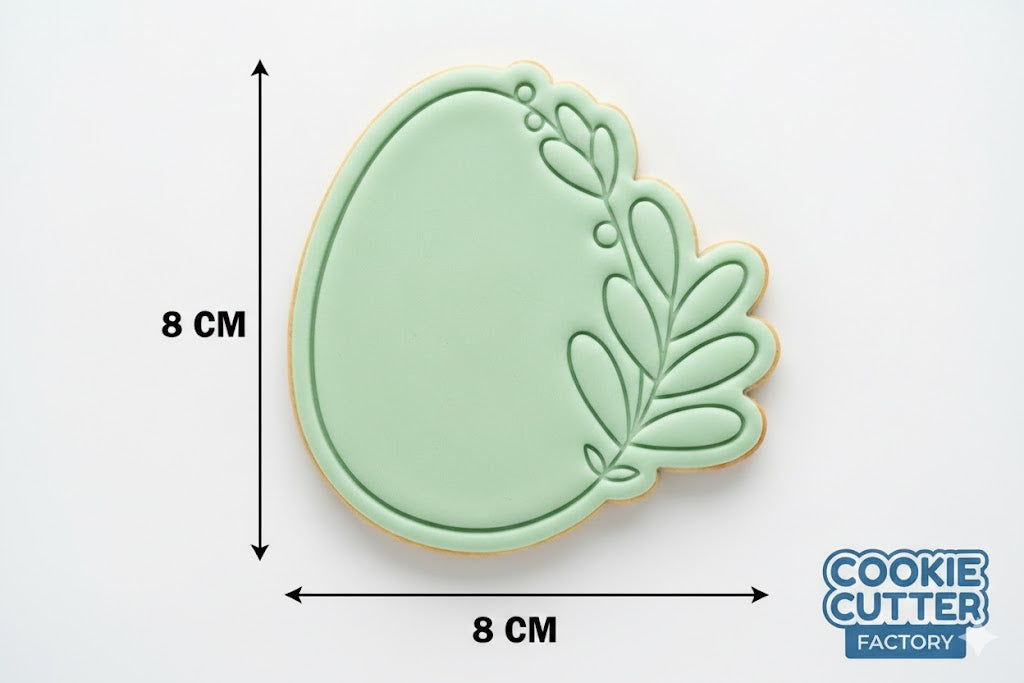 Floral Easter Egg Cookie Cutter and Embosser Set – Holiday Collection