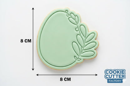 Floral Easter Egg Cookie Cutter and Embosser Set – Holiday Collection
