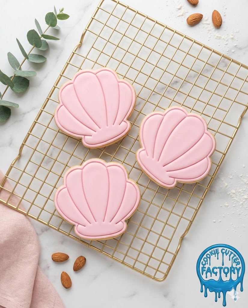 Cute Seashell Cookie Cutter and Embosser Stamp | Mermaid Party, Under the Sea