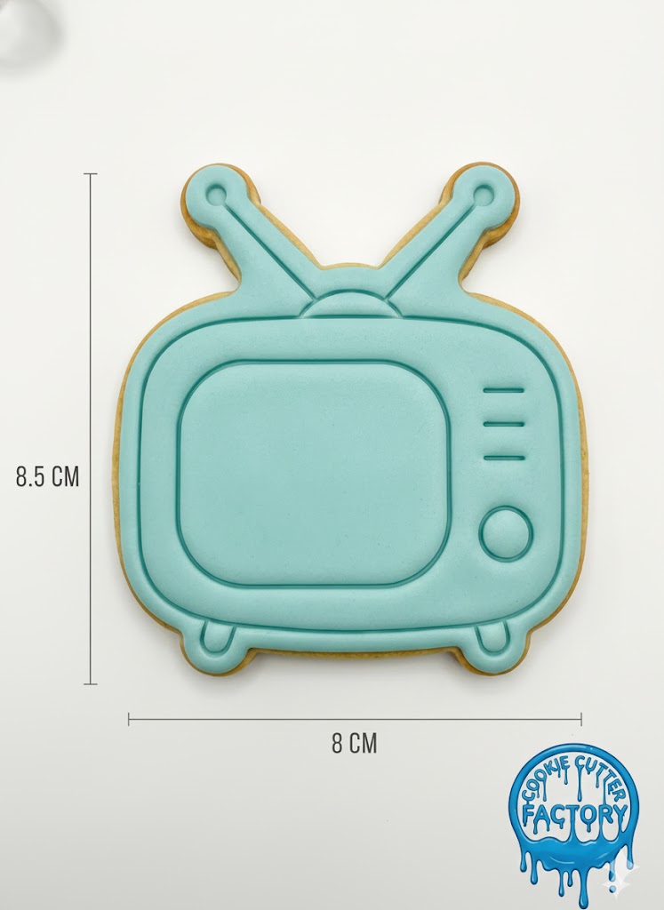 Retro Television TV Cookie Cutter and Embosser Stamp | Vintage 80s 90s Media, Nostalgia Party
