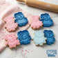 Friendly Pig Family Cookie Cutter and Embosser Set – 4 Piece Cartoon Animal Baking Tools