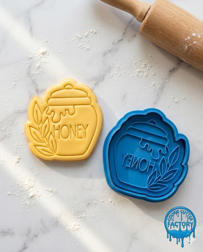 Honey Pot Cookie Cutter and Embosser Stamp | Bee Theme, Kitchen Jar