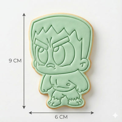 Cute Hulk Cookie Cutter and Embosser Stamp | Superhero, Avengers Party, Green Monster Treat