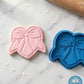 Heart Bow Ribbon Cookie Cutter and Embosser Stamp | Coquette Aesthetic, Valentine's Day, Cute Gift