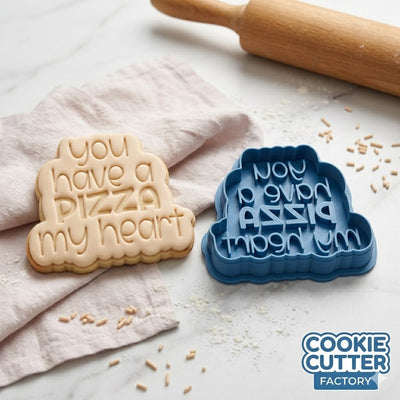 You Have A Pizza My Heart Cookie Cutter and Embosser Stamp | Funny Valentine, Food Pun, Pizza Lover  Category: Craft Supp