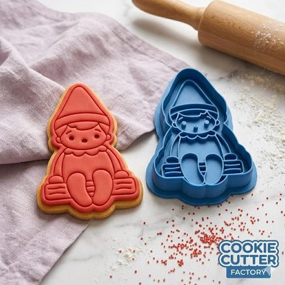 Elf Cookie Cutter and Embosser Stamp Set | Christmas Tradition, Holiday