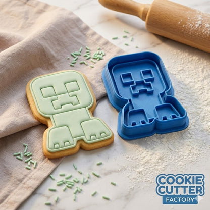 Minecraft Creeper Cookie Cutter and Embosser Stamp Set | Blocky Enemy, Gamer