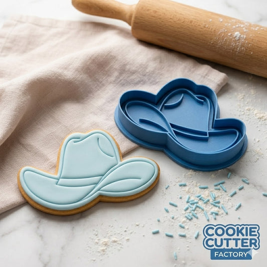 Cowboy Hat Cookie Cutter and Embosser Stamp Set | Western, Rodeo, Birthday Party