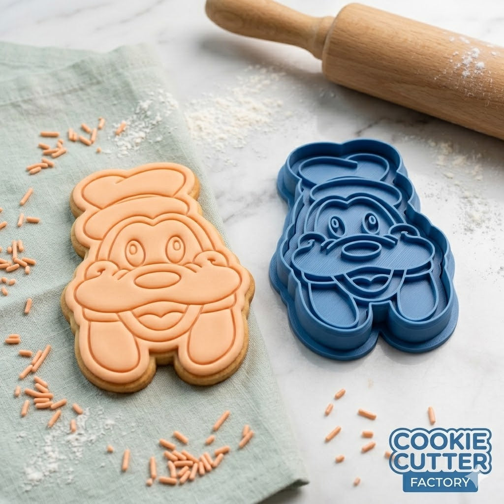 Goofy Face Cookie Cutter and Embosser Stamp Set | Funny Dog, Cartoon, Mickey's Friend