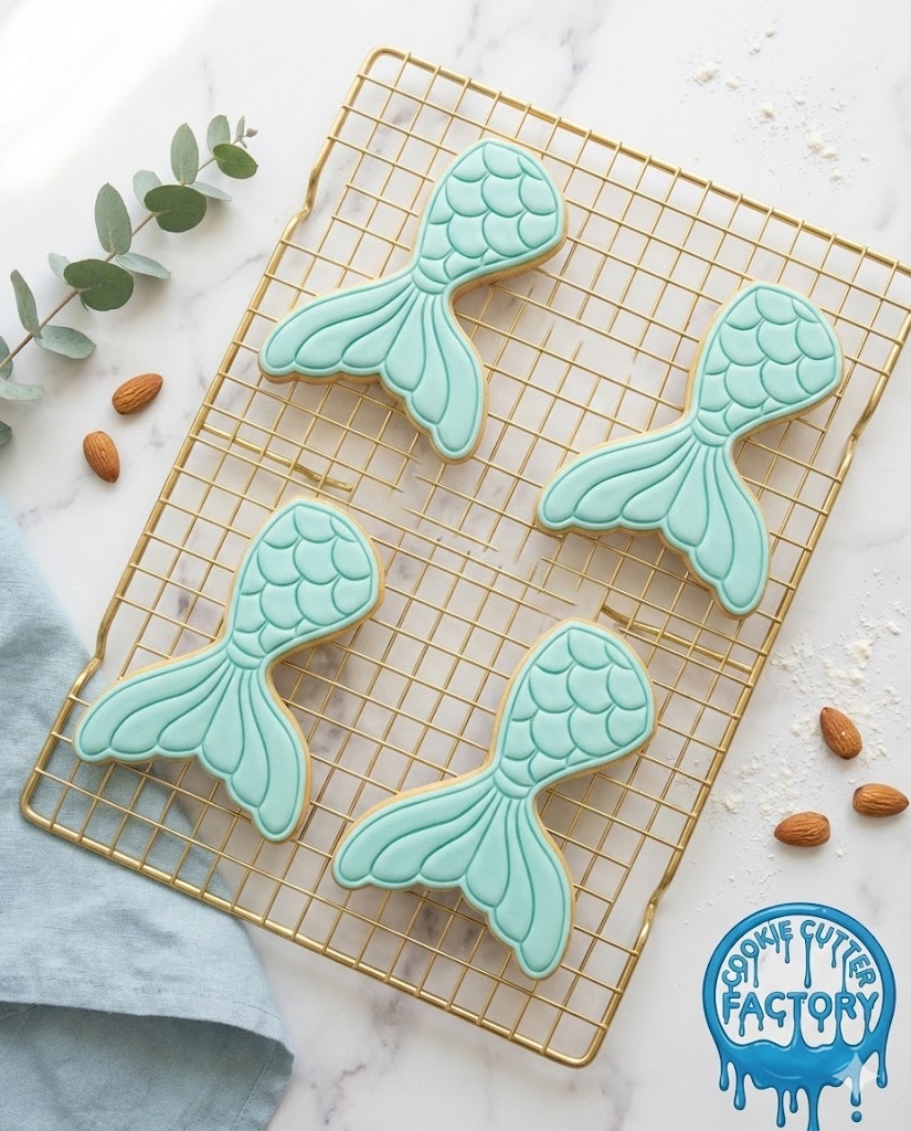 Mermaid Tail Cookie Cutter and Embosser Stamp | Under the Sea Theme, Ocean Fantasy