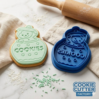 Gingerbread Man in Cookie Jar Cutter and Embosser Stamp Set | Christmas, Holiday