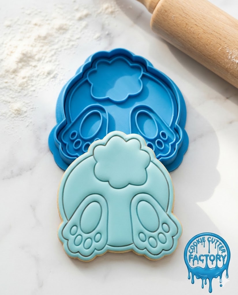 Bunny Butt Cookie Cutter and Embosser | Easter & Spring Animal Baking Tool